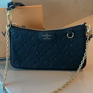 Authentic Louis Vuitton Easy Pouch On Strap (Black)